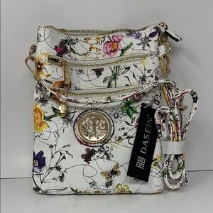 DASEIN Small Crossbody Bag with Zipper, Lightweight Shoulder floral Bag